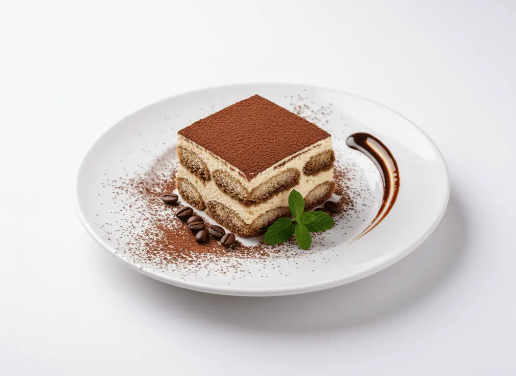 Tiramisù z kremem mascarpone i biszkoptami nasączonymi espresso